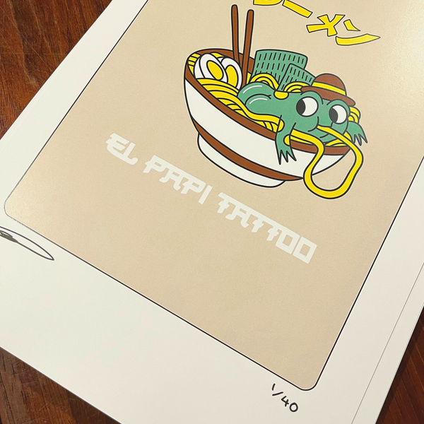El Papi Tattoo \\ Ramen Frog - T-shirt